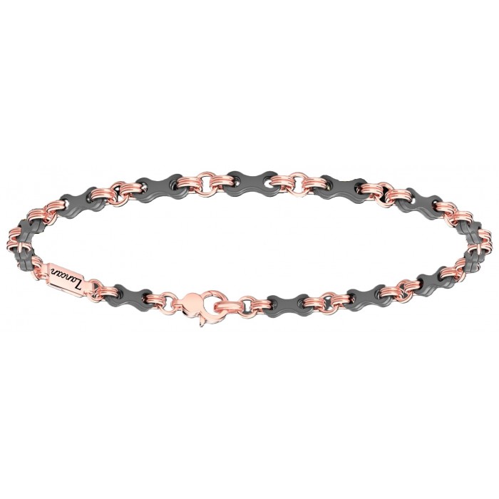 Bracciale in oro rosa 18kt con piastrine in Titanio ETB204R ZANCAN