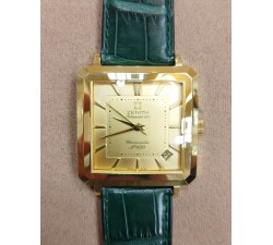 Zenith Elite 670 Square Date Gold 18kt Cronomètre Limited NOS (Full set) Very Rare 30.00.10.670