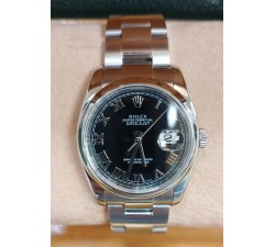 Rolex Datejust 36 Black Roman 2007 Full Set 116200