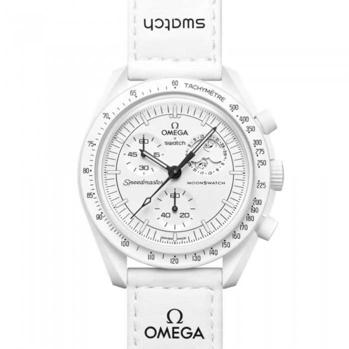 Swatch x Omega Mission to the Moonphase Full Moon Snoopy White SO33W700