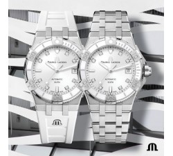 Maurice Lacroix AIKON Venturer Automatic 38mm bianco doppio cinturino AI6057-SS00F-150-F