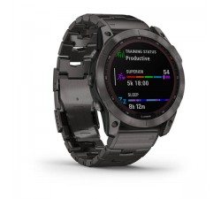 Garmin fēnix 7X Sapphire Solar Titanium con bracciale Vented Titanium Carbon Grey DLC 010-02541-27