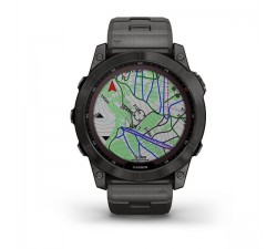 Garmin fēnix 7X Sapphire Solar Titanium con bracciale Vented Titanium Carbon Grey DLC 010-02541-27