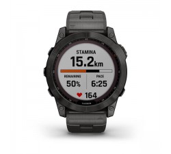 Garmin fēnix 7X Sapphire Solar Titanium con bracciale Vented Titanium Carbon Grey DLC 010-02541-27