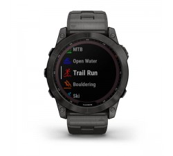 Garmin fēnix 7X Sapphire Solar Titanium con bracciale Vented Titanium Carbon Grey DLC 010-02541-27