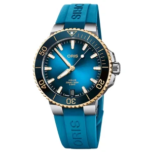 Oris Aquis Date Calibre 400 01 400 7769 6355-07 4 22 75FC – Automatico 41,5 mm Blu Bicolore