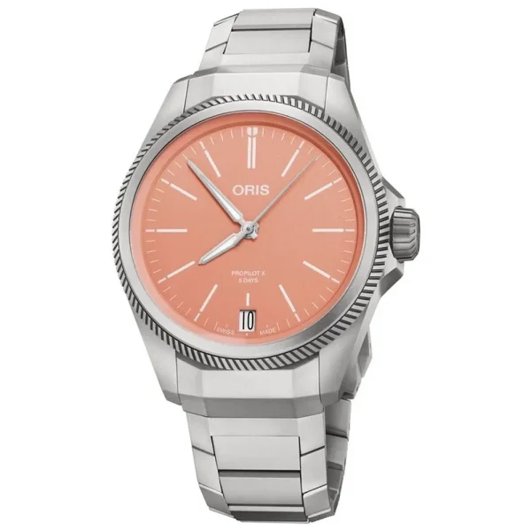 Oris ProPilot X Calibre 400 01 400 7778 7158-07 7 20 01TLC – Automatico 39 mm Titanio Rosa