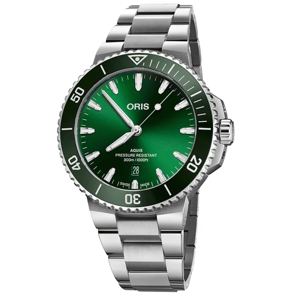 Oris Aquis Date Calibre 400 43,5 mm Ref. 01 400 7790 4157-07 8 23 02PEB – Automatico Quadrante Verde