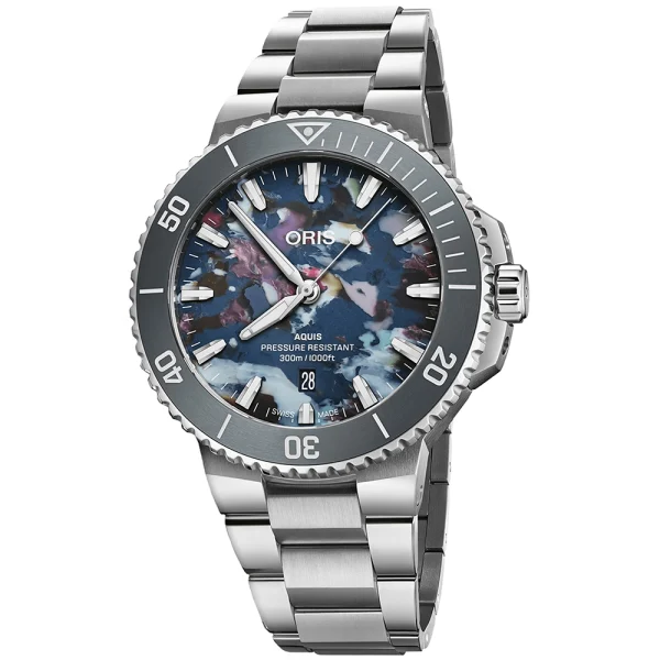 Oris Aquis Date Upcycle 43,5 mm Ref. 01 733 7789 4150-07 8 23 04PEB – Automatico Quadrante PET Riciclato