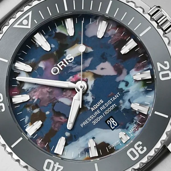 Oris Aquis Date Upcycle 43,5 mm Ref. 01 733 7789 4150-07 8 23 04PEB – Automatico Quadrante PET Riciclato