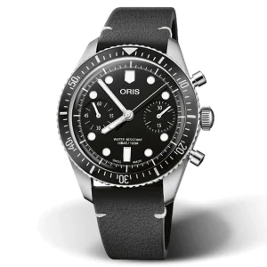 Oris Divers Sixty-Five Chronograph 40 mm Ref. 01 771 7791 4054-07 6 20 01 – Cronografo Automatico con Cinturino in Pelle