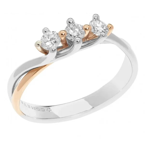 Trilogy Bicolore in Oro 18Kt e Diamanti ANB 2591 COMETE GIOIELLI