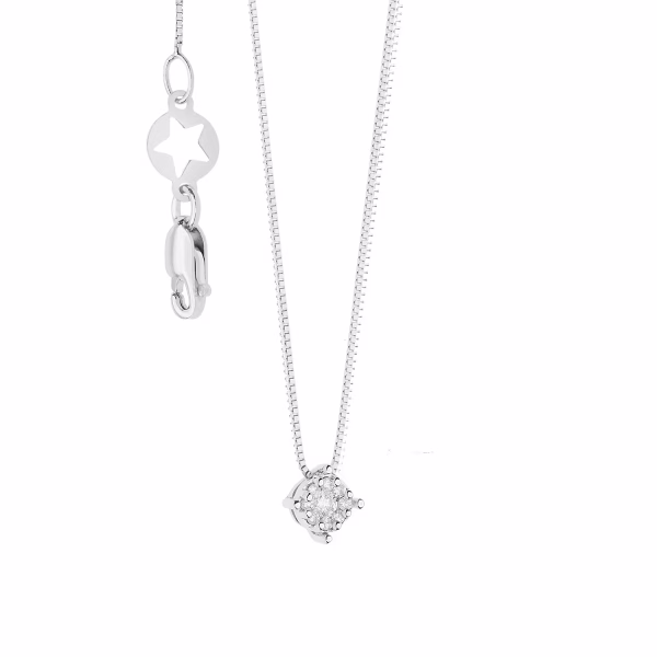 Girocollo in Oro 18Kt e Diamanti collezione Rose di Diamanti GLB 1609 COMETE GIOIELLI