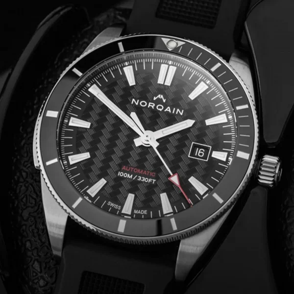 Norqain Adventure Sport 42 mm Ref. N1000.08S01.B01 – Automatico Quadrante Nero con Cinturino Caucciù