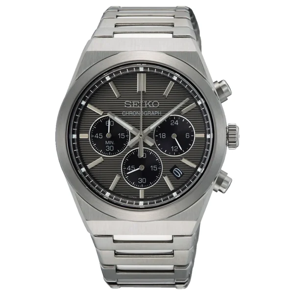 Seiko Sport Chronograph SSB455P1 – Cronografo Quarzo 40 mm Quadrante Grigio