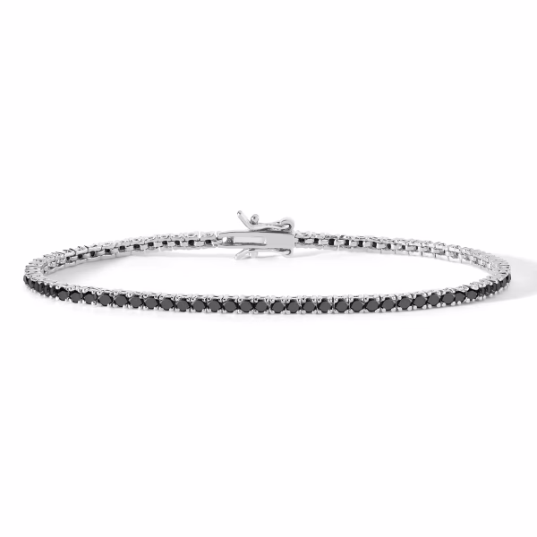 Tennis in Argento 925 con Zirconi Neri UBR 898 COMETE GIOIELLI