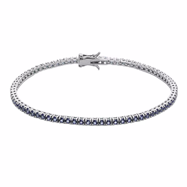 Tennis in Argento 925 con Zirconi Blu UBR 995 COMETE GIOIELLI