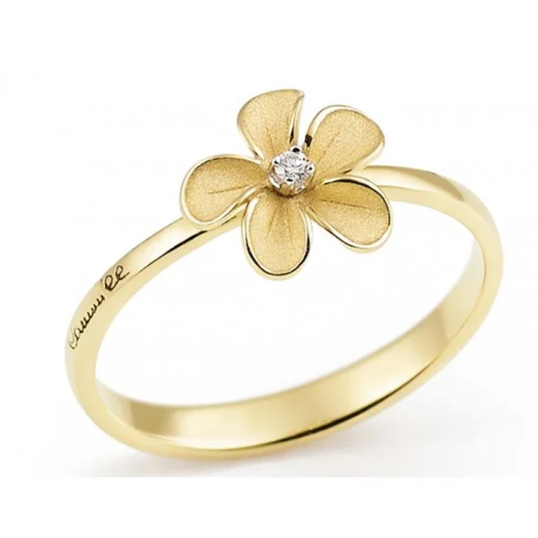 Anello Cherry Bloom in oro yellow sunrise 18Kt con diamante GAN3762U Annamaria Cammilli