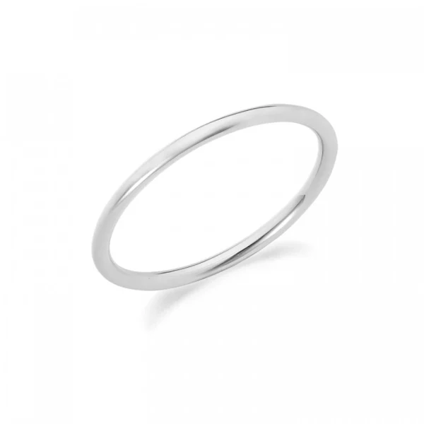 Anello in oro bianco 9Kt fedina sottile KAAZ 032 Ambrosia