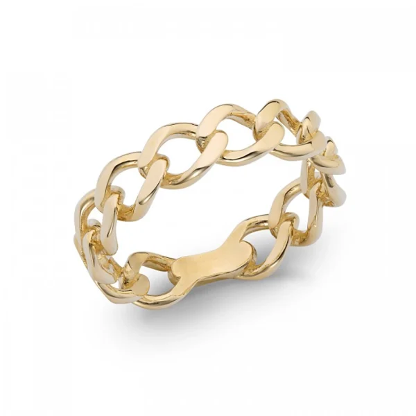 Anello in oro giallo 9Kt a catena KAAZ 005 Ambrosia