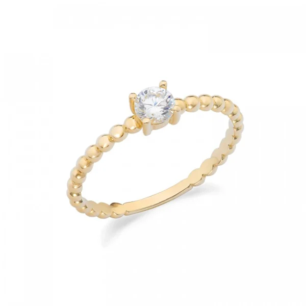 Anello in oro giallo 9Kt con zircone KAAZ 010 Ambrosia