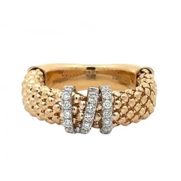 Anello Rio diamanti in oro giallo 18Kt M6099AB3 Piero Milano Gioielli