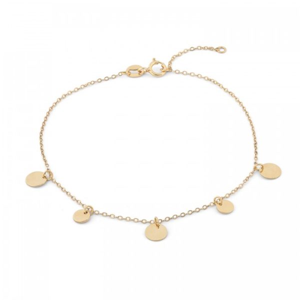Bracciale in oro giallo 9Kt con charm a cerchio KABZ 002 Ambrosia