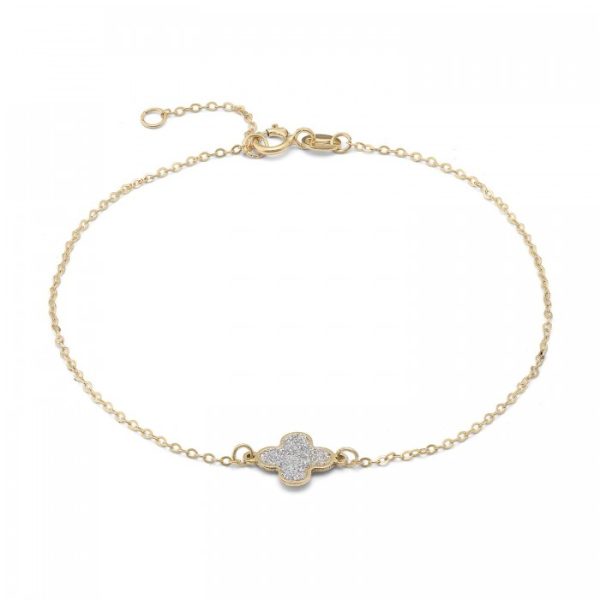 Bracciale in oro giallo 9Kt con smalto glitter KABZ 009 Ambrosia