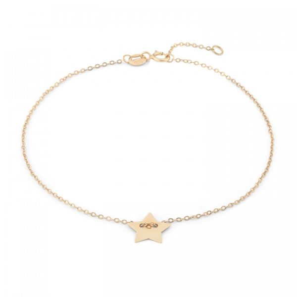 Bracciale in oro giallo 9Kt con stella KABZ 003 Ambrosia