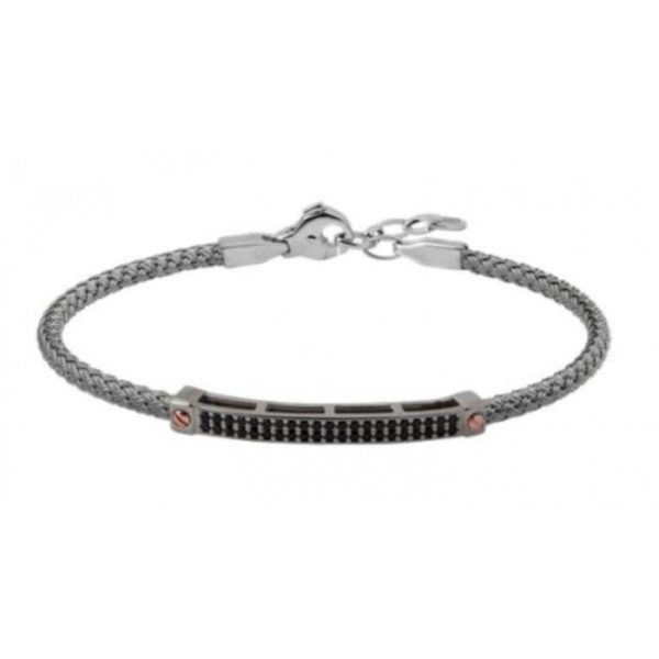Bracciale rigido in argento 925 con zirconi BR1871NN