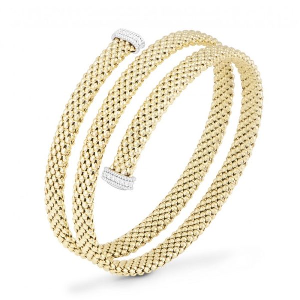 Bracciale Rio spirale con diamanti in oro 18Kt M6110BB3 Piero Milano