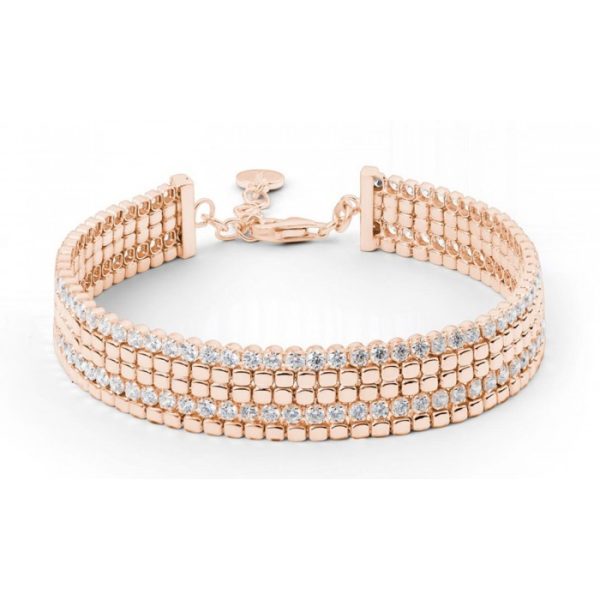 Bracciale Rosato Cubica in argento 925 RZB035