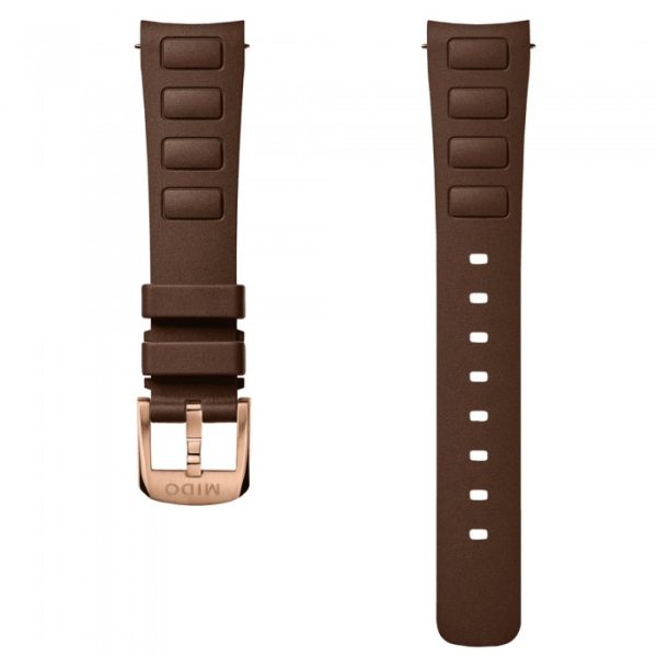Cinturino in gomma marrone per MIDO Multifort tv big date M852019218
