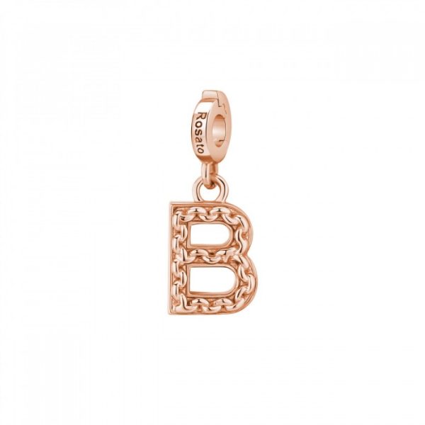 Ciondolo Rosato Storie lettera B in argento 925 RZ080