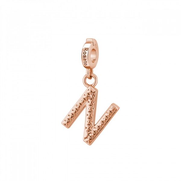 Ciondolo Rosato Storie lettera N in argento 925 RZ092