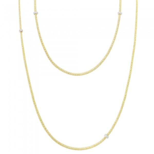 Collana Goa lunga con diamanti in oro 18Kt B4845GB Piero Milano