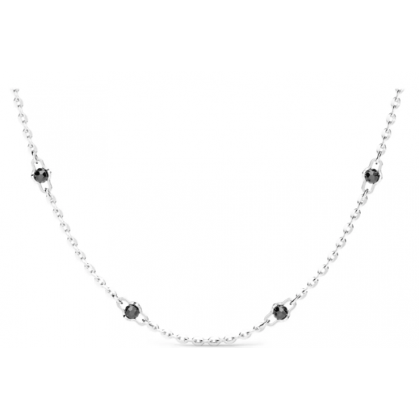 Collana Zancan in argento 925 con spinelli neri EXC380