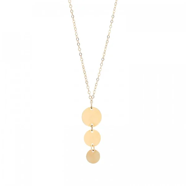 Girocollo in oro giallo 9Kt con pendente a cerchi KAGZ 005 Ambrosia
