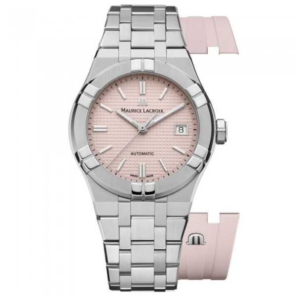 Maurice Lacroix AIKON Automatic 39mm Limited Edition Rosa AI6007-SS00F-530-E Doppio cinturino