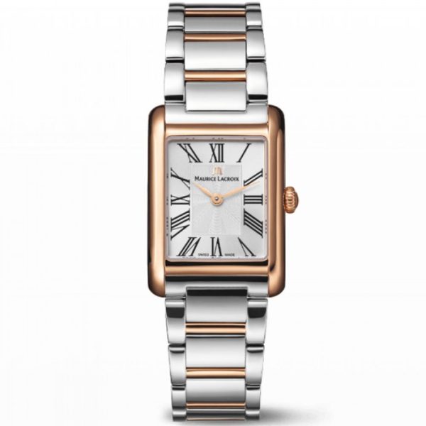 Maurice Lacroix Fiaba Square – Oro PVD Rosa e Acciaio 24×34 mm (Ref, FA1205-PVP02-110-A)