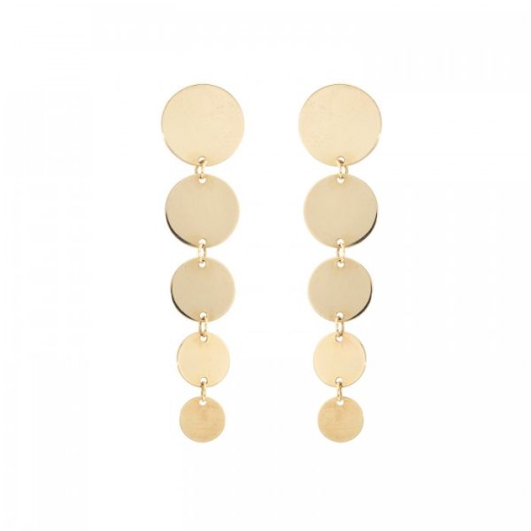 Orecchini in oro giallo 9Kt con cerchi pendenti KAOZ 001 Ambrosia