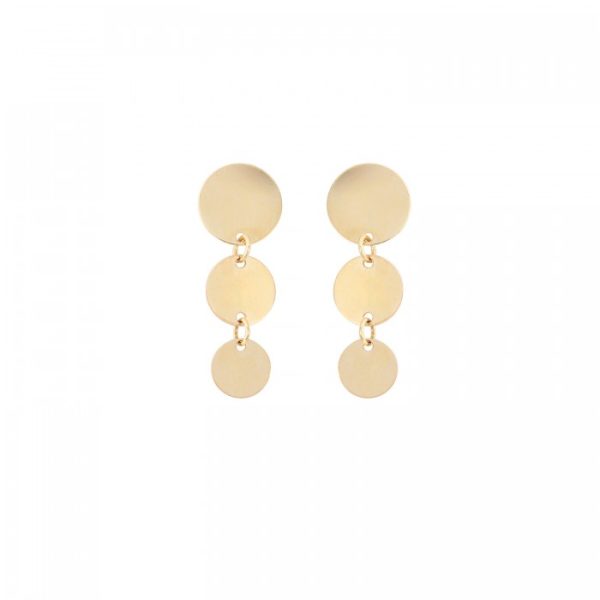 Orecchini pendenti in oro giallo 9Kt con cerchi a cascata KAOZ 007 Ambrosia