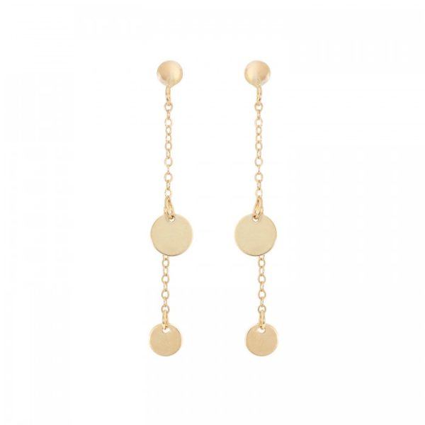 Orecchini pendenti in oro giallo 9Kt con cerchi KAOZ 006 Ambrosia