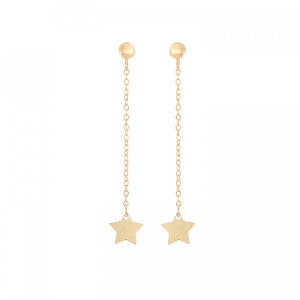Orecchini pendenti in oro giallo 9Kt con stella KAOZ 004 Ambrosia