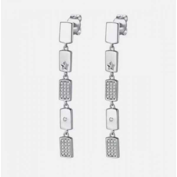 Orecchini Pendenti Rosato Futura Zirconi Argento 925 RZFU25