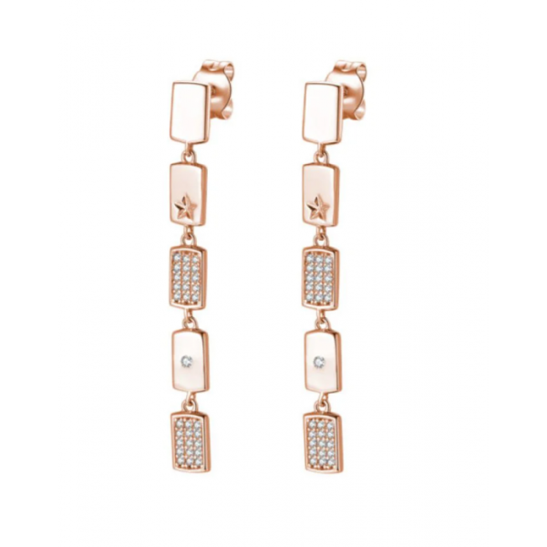 Orecchini Pendenti Rosato Futura Zirconi Argento 925 RZFU26