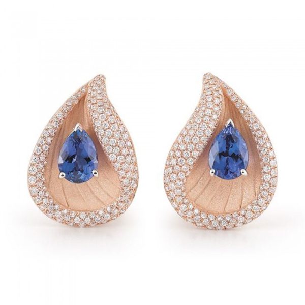 Orecchini Prestige con diamanti in oro rosa champagne 18Kt GOR3366P Annamaria Cammilli