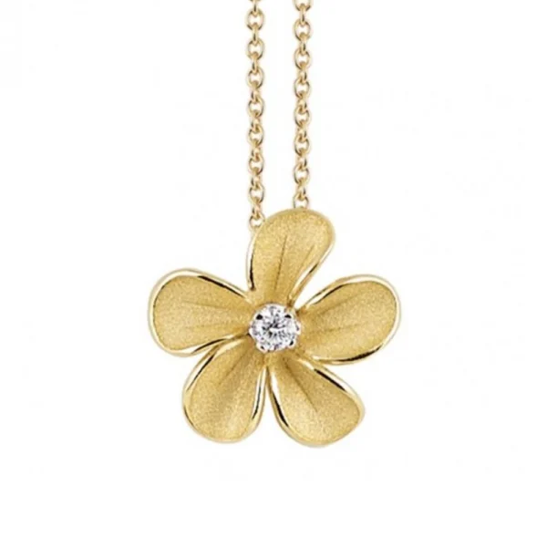 Pendente Cherry Bloom in oro yellow sunrise 18Kt con diamante GPE3770U Annamaria Cammilli