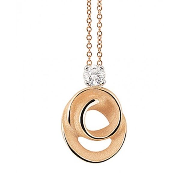 Pendente Dune Assolo in oro orange apricot 18Kt con diamante GPE3696J Annamaria Cammilli
