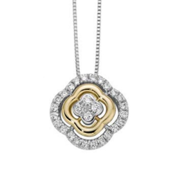 Pendente Flora con diamanti in oro 18Kt DPF10823,016 DonnaOro Jewels
